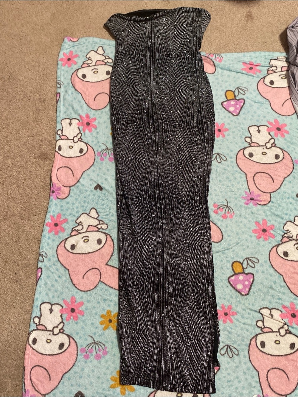 Women’s Black Sparkle Maxi Dress - Strapless Evening Gown